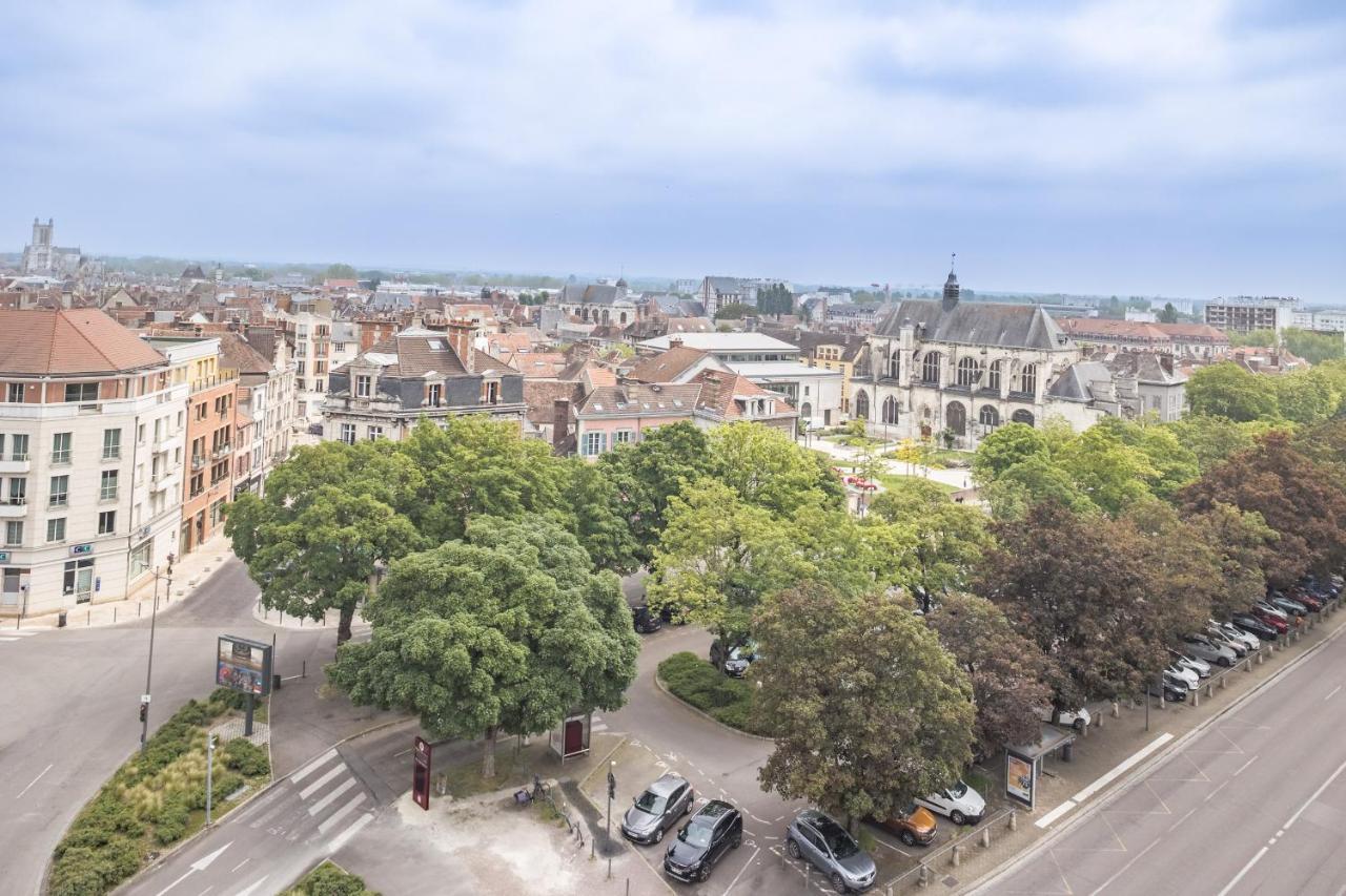 Evasion Urbaine - Vue Panoramique - Proche Gare Apartment Troyes Bagian luar foto